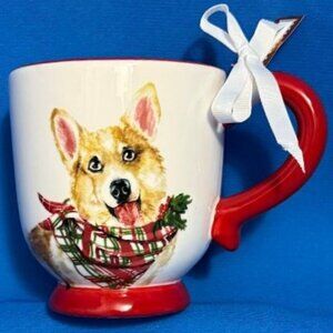 GORGEOUS & VERY UNIQUE PEMBROKE / CARDIGAN WELSH CORGI POTTER'S STUDIO MUG / CUP